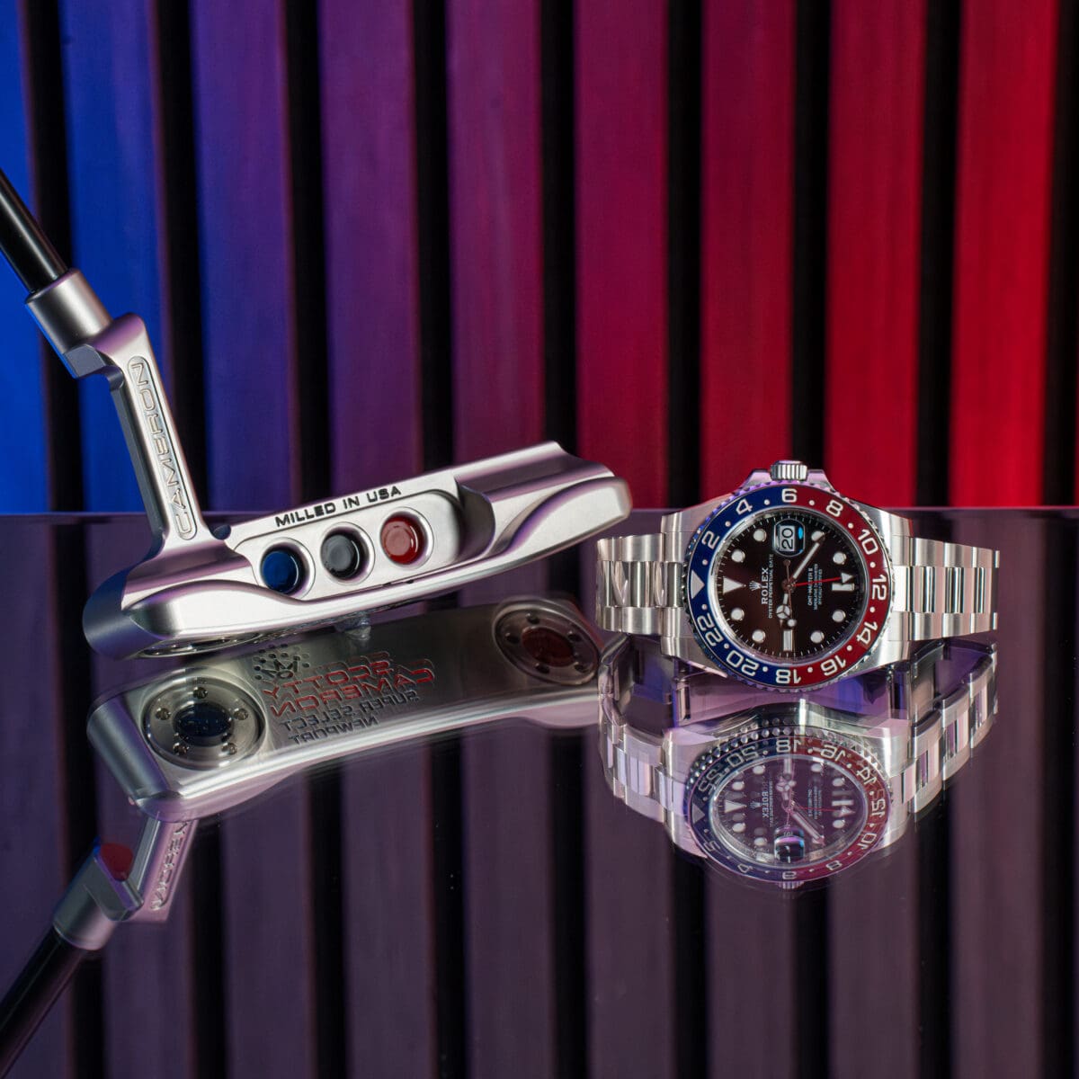 WIN 2021 ROLEX GMT MASTER II PEPSI (FULL BOX & PAPERS) + CUSTOM SCOTTY CAMERON PUTTER #1