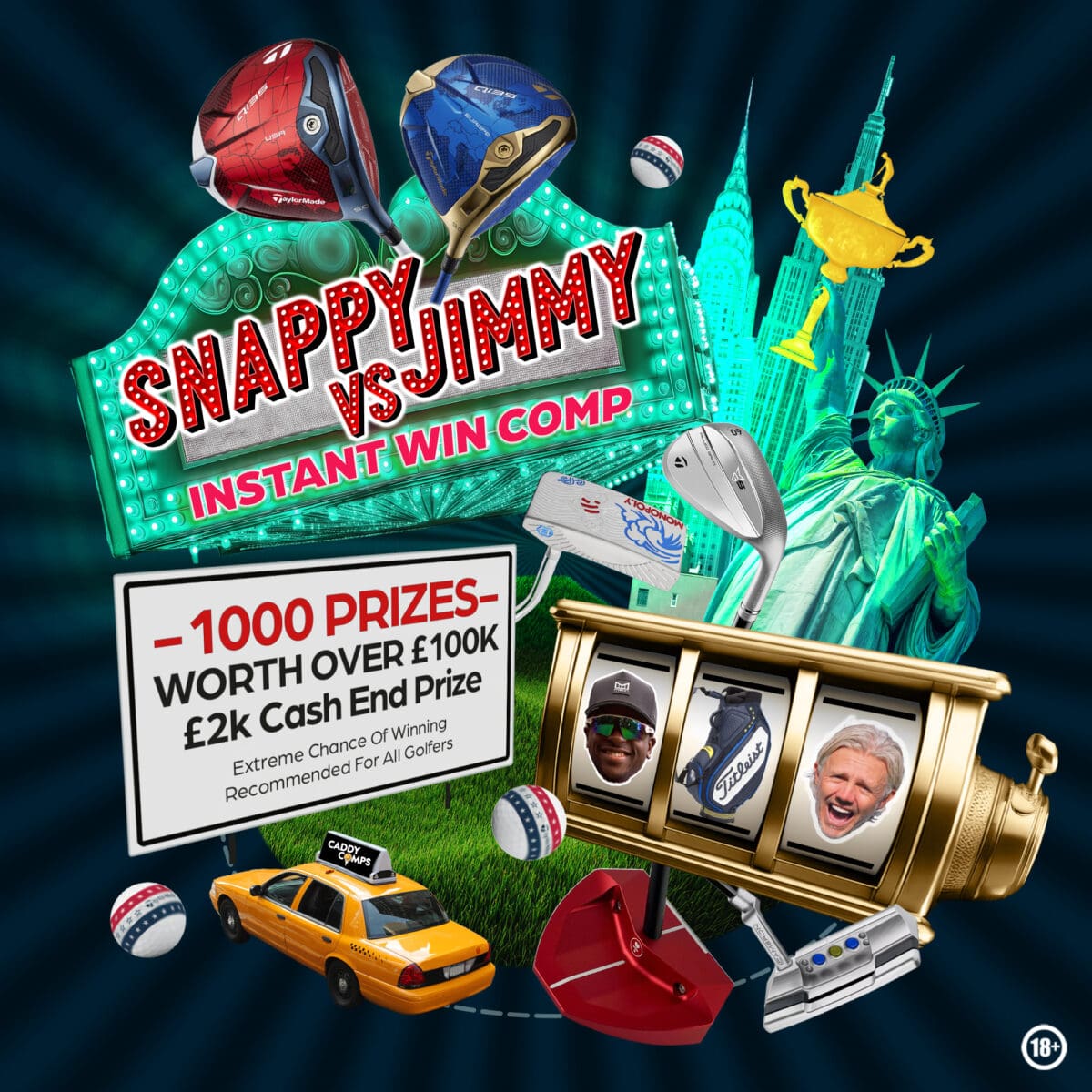 SNAPPY VS JIMMY RYDER CUP INSTANT WIN COMPETITION - 1000 INSTANT WIN PRIZES WORTH OVER £100K - £2K TAX FREE CASH END PRIZE